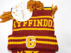Harry Potter Gryffindor Knit Hat   Scarf Set Collegiate Stripes One Size