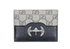 New Gucci Cut-out Interlocking Gg Guccissima Leather Credit Card W case