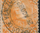 36444  Venezuela Used Stamp Scott  6 Military General Simon Bolivar Crease