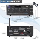 Pyle 25v 70v Power Amplifier - Microphone Audio speaker Control Amp  40 Watts