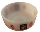 Vintage 1 Cup Bowl Federal Milk Glass Gold Starburst Mcm Mid Century Modern Mod