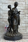 French Vintage Man And Woman Bronze Lovers Original Antique Reproduction Cast