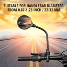 Bike Handlebar Rearview Mirror 360   Rotatable Adjustable Bicycle Motorcycle