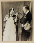  Framed Vintage Photo Of Female Violinist And Handsome Man     Renee Chemet 