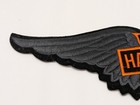 New  Large Harley Davidson Wings Patch Jacket Vest Eagle Black         