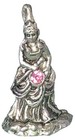 Vintage Pewter Miniature Figurine Princess With Jewel Fun