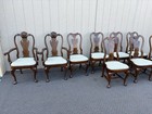 65394  Set Of 9 Solid Mahogany Custom Made Dining Chairs Chair S