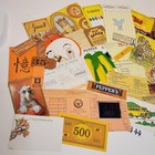 35 Pc Vintage Ephemera Lot Orange Yellow Brown Fall Color Paper Pack B44