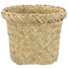 Garbage Container Handwoven Basket Braided Trash Can Office Waste Seagrass