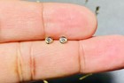 Solid 14k Yellow Gold Stud Earring Basket 1 5 Ct Round Cubic Zirconia Studs 3mm