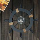 Wooden Ship Wheel Nautical Boat Ship Wheel Wall Decor Dark Blue
