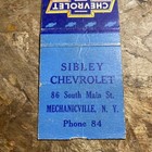      Vintage Chevrolet Matchbook Vintage Old Collection     