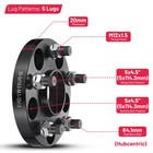  4  20mm Wheel Spacers 5x114 3 For Honda Civic Acura 64 1mm Hub Bore M12x1 5