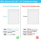 100 Pcs 10 x14  Clear Self-sealing Cellophane Bags For Packaging T-shirt Clothes