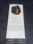 Nomad Modern Leather Band In Rustic Brown With Black Hardware  open Box 