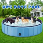 Pools For Large Dogs Kids Family 120 X 20 Inch Hard Plastic Heavy Duty Foldable