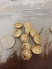 Lot Of 10  16 Mm  Designer Cc  Button Replacement Gold Tone Chanel Button