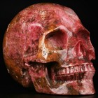 5 0  Pink Rhodonite Carved Crystal Skull  Realistic  Crystal Healing