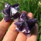 Natural Clear Quartz Crystal Merkaba Star Point Chakra Reiki Healing Decor 1pc
