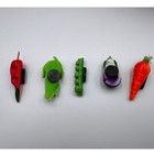 Vintage Vegetable Glazed Ceramic Refrigerator Magnets Lot Of 5 Kitchen Decor