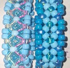 2 Kandi Cuff Pony Bead Bracelets X Base Pattern Kids  Adults Or Gift
