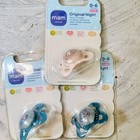 Newborn Diaper And Pacifier Lot  3 Glow In Dark Pacifiers   50 Diapers  New