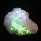 Fluorescent Mineral Specimen  Gypsum Selenite With Novacekite  Mexico  sel626 