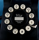 Retro Crossley Untested Black Table Top Landline Phone 302 Push Button