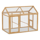 Chicken Coops Wooden Rabbit Hutch Hen House Spire Shaped Pet Cage W secure Lock