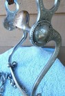 Vintage S Shank Silver Concho Horse Bit Ball Rein Chains Brow Knot Headstall