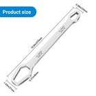 Silver 8-22mm Universal Torx Wrench Double-ended Self-tightening Tool