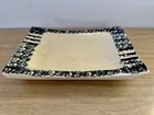 Vintage     Mid-century Modern     Ceramic Splatter Glaze Studio Ashtray    