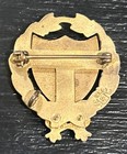 Vintage 1 5 10k Gold-filled Ladies Veterans Of Foreign Wars Auxiliary Enamel Pin