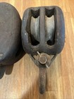 Antique Block   Tackle  Pulley Set Farm Find