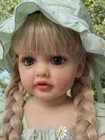 22 Inch Realistic Girl Reborn Toddler Dolls Full Vinyl Body Lifelike Baby Doll