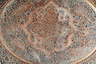 Lovely Antique Islamic Persian Very Large Copper Fruit Tray  Pierced   Chiseled 