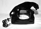 Vintage1950s Mcm Black Panther Tv Light Ceramic Statue 8 5x 11  Works