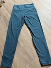 Women s Blue Pull-on Ankle Activewear Leggings M Polyester spandex Stretch