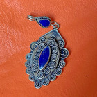 Authentic Very Rare Ancient Bronze Roman Amulet With Amazing Blue Stone Genuine