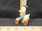 Vintage Disney Donald Duck Plastic Roller Wheeled Toy 