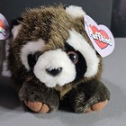 Vtg Swibco Puffkins Plush Animal  lot Of 4  Nwt Raccoon     Falcon     Pig     Hippo    