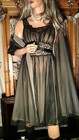 Vtg 50 s Vanity Fair 34 S Babydoll Nightie Nightgown Peignoir Robe Set Black 