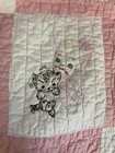 Vintage Hand Quilted Embroidered Baby Quilt 36    X 41   