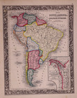 Dated 1860 Maps  3pc Set Of South America Maps Created By S  A  Mitchell  12x15 