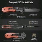 Tactical Edc Pocket Knife Razor Sharp Coated Blade - Man Sized Knife