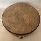 Vintage Taiko Wa-daiko Flat Drum Japan Musical Instrument   13 0  h3 9in No Stick