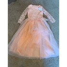 Ibtom Castle Girls Peach Pink Lace Tulle Sequin Flower Girl Pageant Dress 130