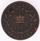 1872h Newfoundland 1 Cent - F vf - Lot 18564