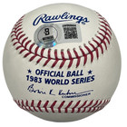 Rick Dempsey Signed 1983 Ws Romlb Baseball W  Mvp 83 Ws Beckett Witness Bas Coa