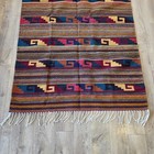 Handwoven Zapotec Wool Rug Design Mid Century Aztec 80    X 50   